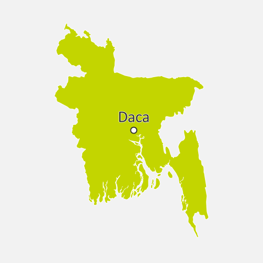 Mapa de Bangladés
