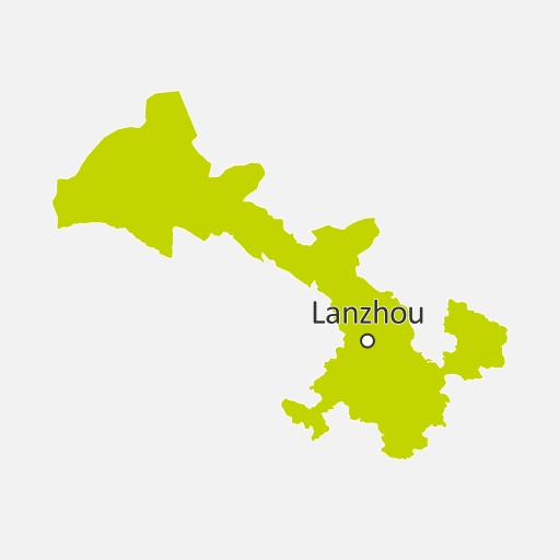 Mapa de Gansu