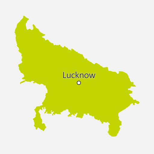 Mapa de Uttar Pradesh