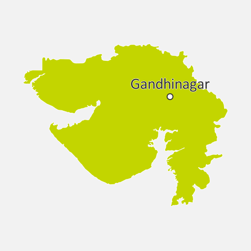 Mapa de Gujarat